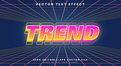 Trend 3d editable text style Template 3d text effect emerging fashion graphic design illustration trending now vector text mockup