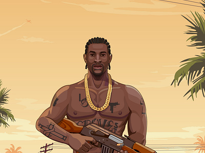 GTA San Andreas - CJ art character design gta illustration illustrator vector