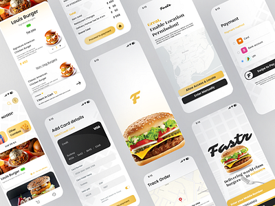 Food Delivery App Design - UI/UX Concept 🍔 app design app mockup application designing branding burger app concept delivery app concept delivery app design food delivery app food delivery app mockup motion graphics payment page deisgn product designer product designing simple app design simple ux ui ui design ui designer uiux vector