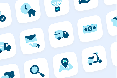 Shipping and delivery Company Icons delivery duo tone icons icons parcel shipping