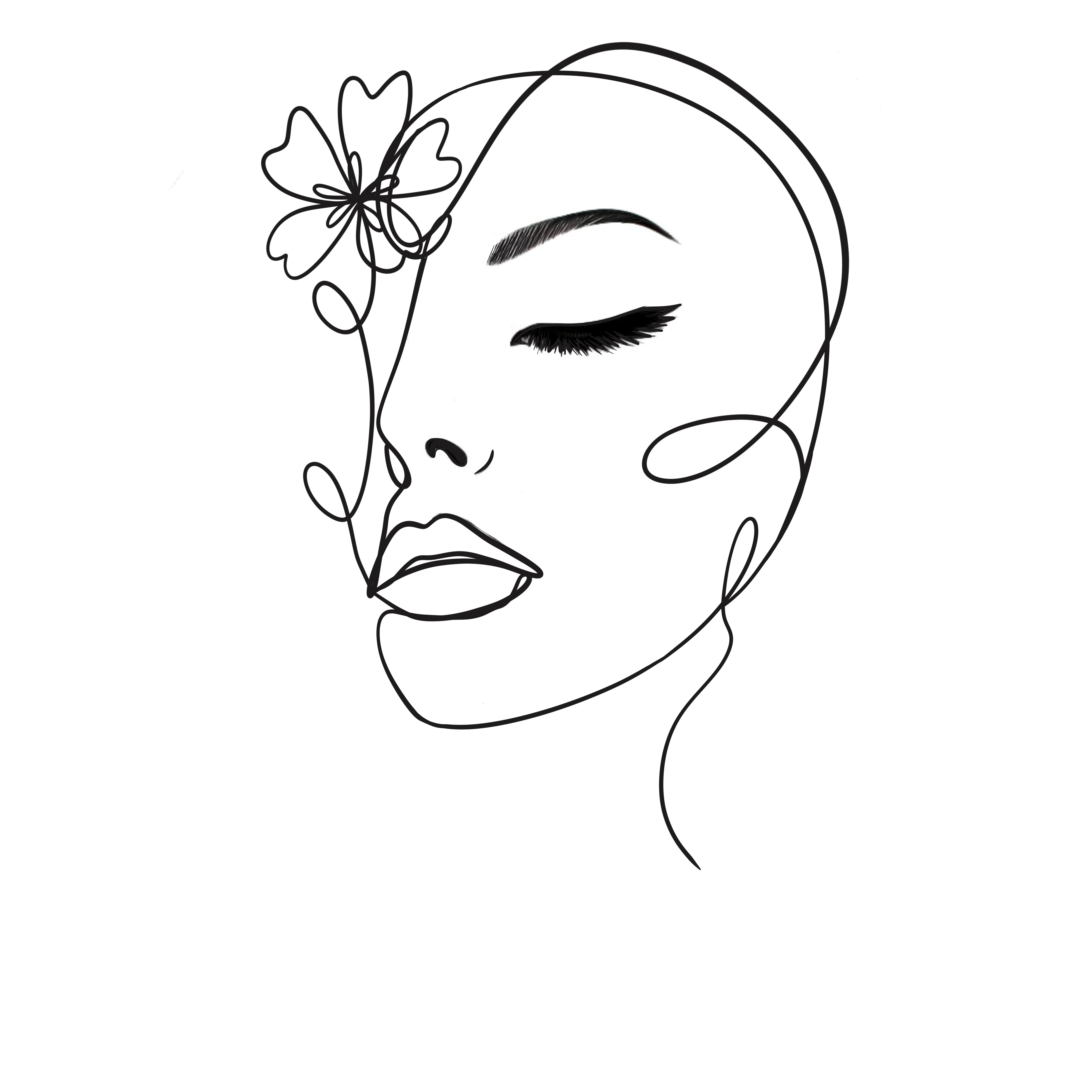 Woman face line art clothes fashion illustration line art logo streetwear woman woman face