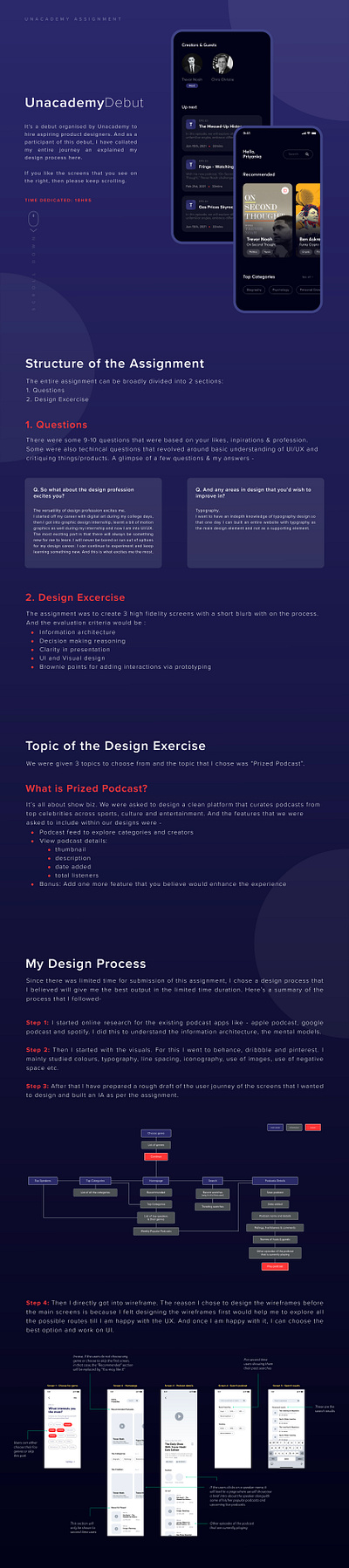 UnacademyDebut 2021 app design app screen podcast uiux