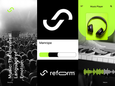 reform ⎄ branding clean logo dj logo logo logo design minimal logo minimalistic logo music logo reform sound logo techno logo