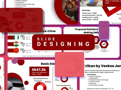 Slide Designing (Statistics & Data) branding graphic design mockup powerpoint slide
