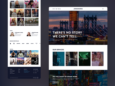 Production Company - Landing Page clean design landing page media news production company ui