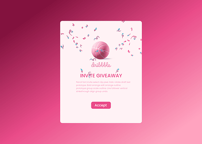 Giveaway - Daily UI 097 app dailyui97 design dribbble figma giveaway invite invites giveaway logo mobile ui uix101 ux website