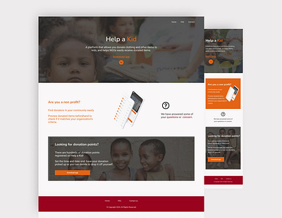 Responsive web design landing page product design ui ux web design