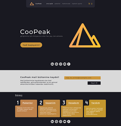 CooPeak Startup Agency Landing Page Web Design