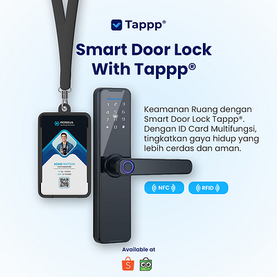 Smart Door Lock Tappp (Instagram Ads) branding graphic design