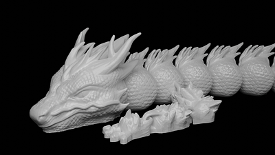 3D Dragon Articulated Model for 3D Printing 3d 3d animal 3d character 3d design 3d dragon 3d illustration 3d print blender chinese dragon cute cartoon design dragon dragon model illustration ui