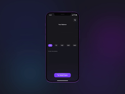 Ethereal Transactions: A Crypto Odyssey animation app app design branding buttons cryptocurrency cryptodesign dark ui design fintech ui userinterface ux