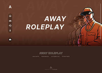 Away Roleplay Site Hero Section Web Design