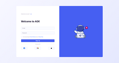 Daily UI :: 001 Sign Up Page ui