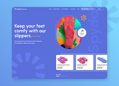 Footwear Brand Landing Page Design