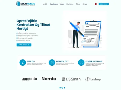 Online Document Creating Website Design branding landing page ui webdesign wordpress
