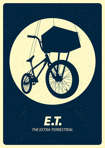 E.T. - Movie Poster for PLAKAT KOMBINAT bike bmx digital art digital graphic digital illustration e.t. illustration maxter maxter illustration moon movie poster plakat kombinat poster vector vector drawing vector graphic vector illustration