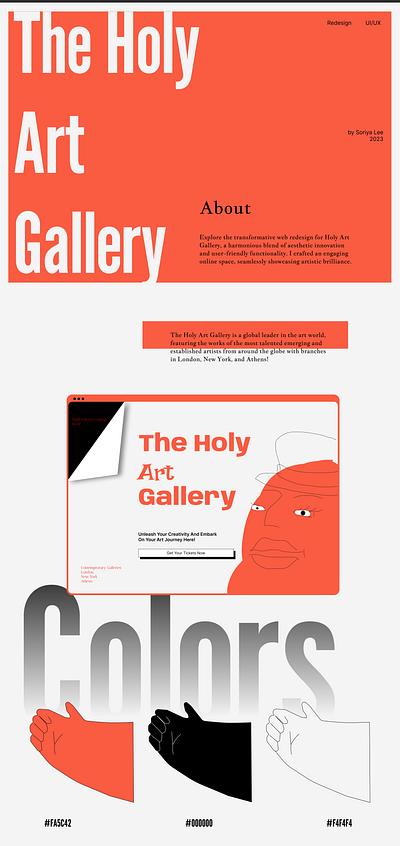 UI/UX | The Holy ART Gallery design digital figma illustration landing page ui uiux user experience user interface ux web design
