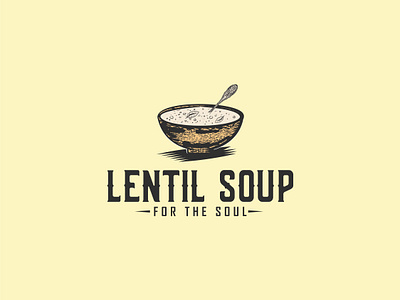 Vintage Soup Bowl Logo abstract logo bowl bowl logo business logo graphic design lentil lentil soup logo logodesign minimal logo soup logo spoon logo vintage logo