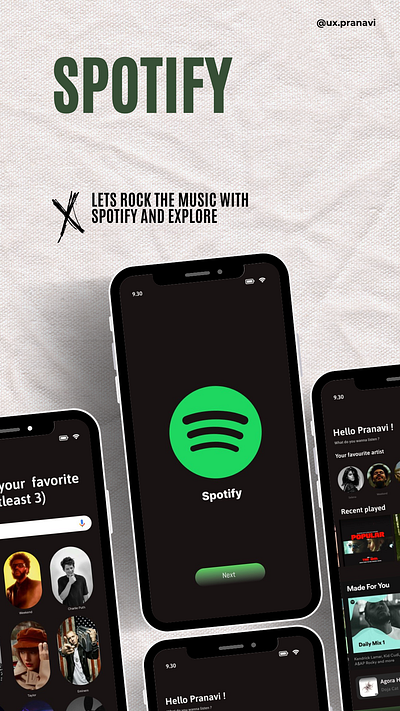 SPOTIFY branding figma interface logo mobile deign ui uxui