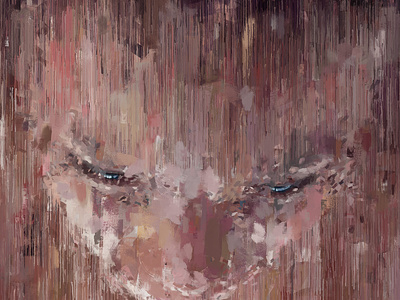 Brushed Face digital painting face illustration lines photoshop