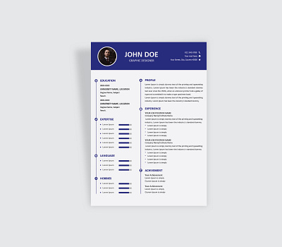 Minimal Resume/CV Template branding clean corporate creative cv design graphic design illustration minimal minimalist modern resume one page professional resume resume cv template