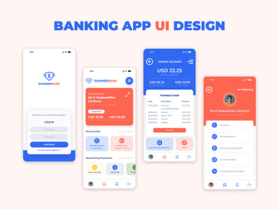 Banking App UI Design app app design design designer figma projects redesign app ui ui design ui designer ui ux ux ux design web design