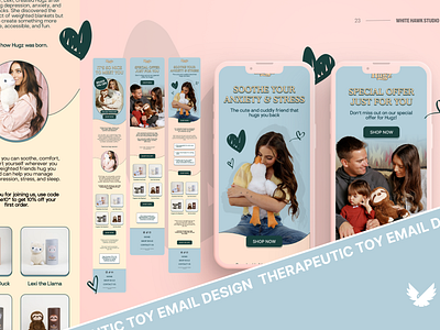 Hugz Email Flow (Colorful & Playful Designs) branding colorful designstudio ecommerce emaildesign emailtemplate figmadesign graphic design klaviyo playfuldesign