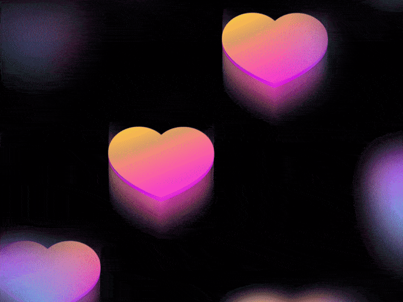 Loop heart - Animation for meditation app 2d animation after effects animation blur effect design gif glow heart json logo loop lottie motion svg ui ui design uiux animation valentine day