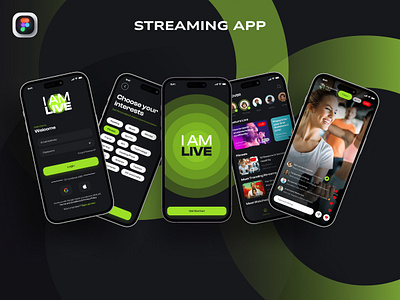 Streaming APP app design app ui ux application interface live app live streaming app streaming app ui ui concepts ui ux