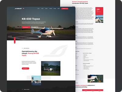 Ekolot - Website redesign airplane design fly landing redesign ui ux web website