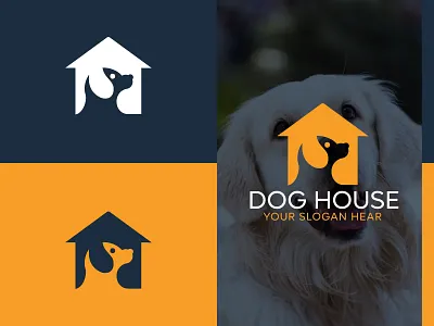 Dog house logo template. beat logo brand identity branding dog business logo dog home dog home logo dog house logo dog logo dog shop dog shop logo home dog house dog house logo illustration logo vector