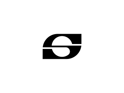 S black circle icon letter logo planet s shape symbol