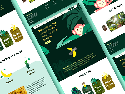 Banankey's Website landing page ui ux website