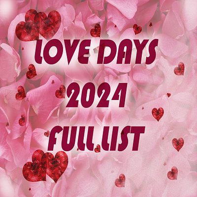 Love Days List 2024 - Valentine Week februarydayslist lovedays2024 lovedayslist lovedayslist2024 lovedaysvalentine loveweek2024 loveweeklist valentinedaydays valentinedayslist valentineweek valentineweek2024 valentineweeklist valentineweeklist2024