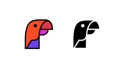 Parrot Logo Design animal bird branding colorful graphic design icon logo minimal parrot rainbow vector