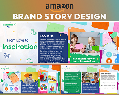 Amazon Brand Story - Kids Toys amazon amazonbrand amazonbrandstory amazonbrandstorydesign branding brandstory brandstorydesign design graphic design graphicdesign illustration listingimages photoshop