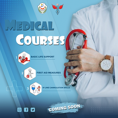 Medical Courses ai branding design graphic design ilistratour pho phohotoshop ui
