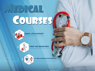 Medical Courses ai branding design graphic design ilistratour pho phohotoshop ui