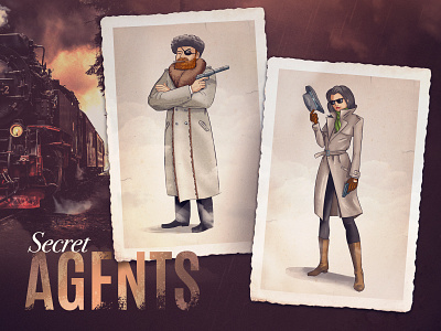 Secret Agents agents character concept drawing graphic design illustration secret agents