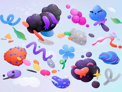 Pattern#4 abstract cartoon character concept design illustration zutto