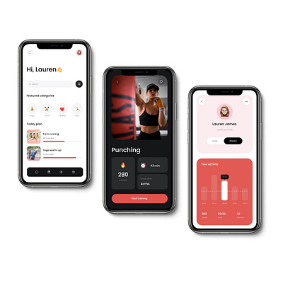 Workout Mobile App Design ui