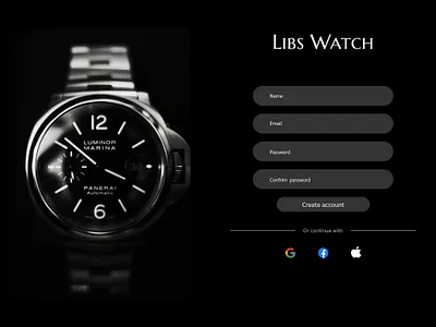 E-commerce site for watchs graphic design product design ui ux design