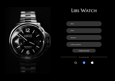 E-commerce site for watchs graphic design product design ui ux design