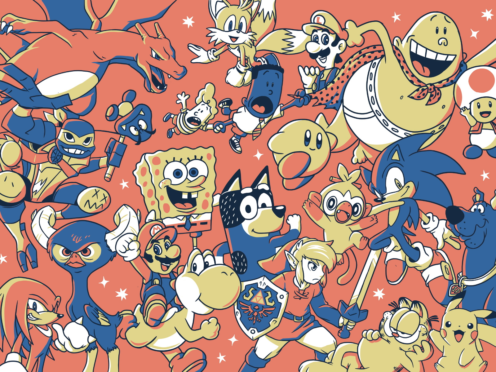 90s Cartoon Mural by Grant Burke on Dribbble