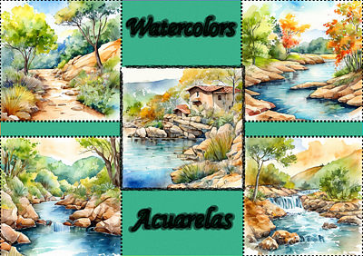 Watercolors ai content cover design graphic graphic content graphic design illustration illustration design ui