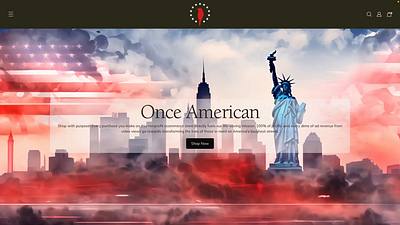 Once American Shopify Store agency ecommerce shopify web design