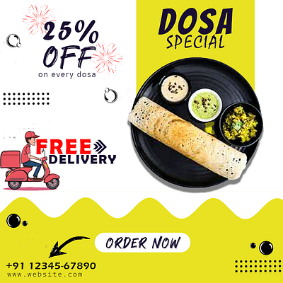 Social media post | Dosa Day Every Day! adobe illustrator ads advertising branding design digital marketing facebook post fb post graphic design illustration insta post instagram post marketing photoshop post design social media designs social media post