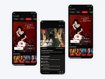 Live stream netflix feature animation graphic design motion graphics ui