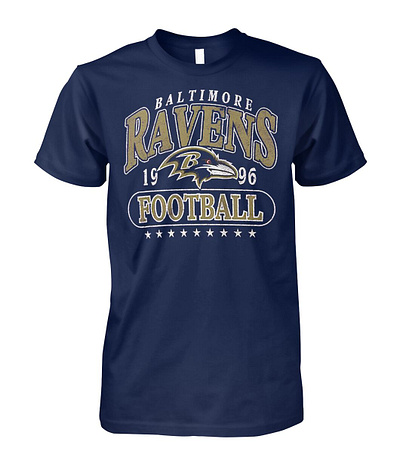 Baltimore Ravens Fanatics Branded Retro Tri-Blend T-Shirt