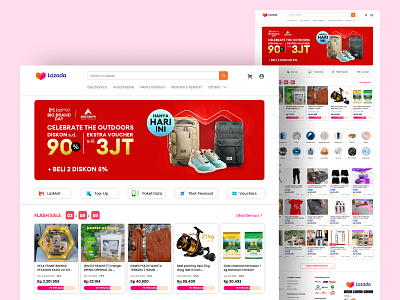 Lazada: Redesign branding graphic design ui